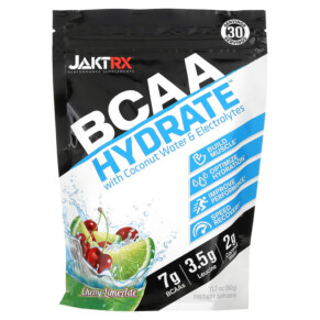 Jakt-RX BCAA Hydrate With Coconut Water & Electrolytes Cherry Limeade 12.7 oz (360) 629046956111