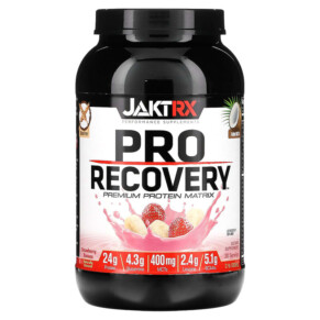 Jakt-RX Pro Recovery Premium Protein Matrix Strawberry Banana 2 lb (908 g) 629046954056