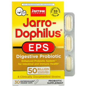 Jarrow Formulas Jarro-Dophilus EPS 50 Billion 30 Enteroguard Veggie Caps 790011030713
