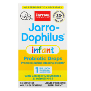 Jarrow Formulas Jarro-Dophilus Infant Probiotics Drops 1 Billion 0.51 fl oz (15 ml) 790011030140