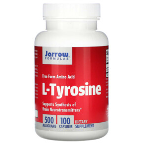 Jarrow Formulas L-Tyrosine 500 mg 100 Capsules 790011150015