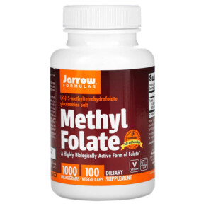 Jarrow Formulas Methyl Folate 1.000 mcg 100 Veggie Caps 790011300083