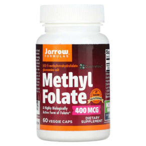 Jarrow Formulas Methyl Folate 400 mcg 60 Veggie Caps 790011300069