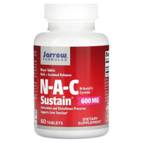 Jarrow Formulas N-A-C Sustain 600 mg 60 Tablets 790011077077