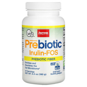 Jarrow Formulas Prebiotic Inulin-FOS Powder 6.3 oz (180 g) 790011030256