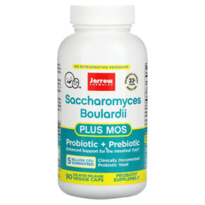 Jarrow Formulas Saccharomyces Boulardii Plus MOS 5 Billion 90 Delayed Release Veggie Caps 790011030041