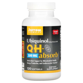 Jarrow Formulas Ubiquinol QH-Absorb 100 mg 120 Softgels 790011060253