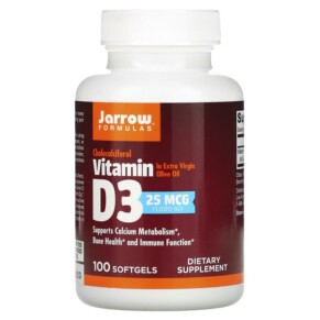 Jarrow Formulas Vitamin D3 Cholecalciferol 25 mcg (1.000 IU) 100 Softgels 790011300038