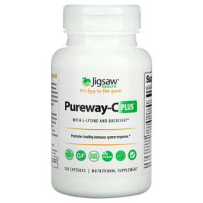 Jigsaw Health Pureway-C Plus with L-Lysine and Quercefit 120 Capsules 876634001641