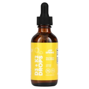 JoySpring D3 + K2 Drops Ages 2+ 2 fl oz (60 ml) 850008889127