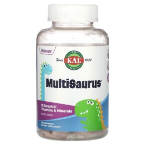KAL Dinosaurs MultiSaurus Mixed Berry 90 Chewables 021245602125