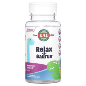 KAL Dinosaurs Relax-a-Saurus Grape 30 Chewables 021245602217