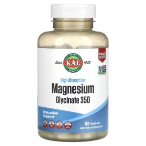 KAL High Absorption Magnesium Glycinate 350 160 VegCaps 021245390220