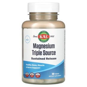 KAL Magnesium Triple Source 100 Tablets 021245628279