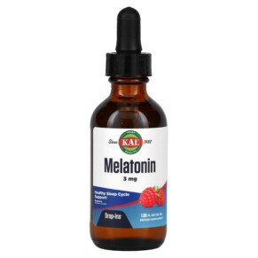 KAL Melatonin Raspberry 3 mg 1.85 fl oz (55 ml) 021245970354