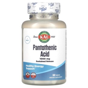 KAL Pantothenic Acid 1.000 mg 100 Tablets 021245839101