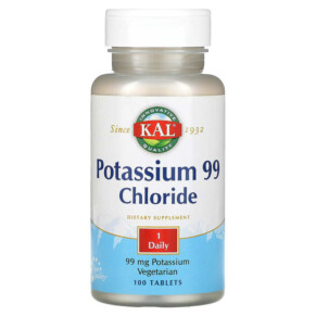 KAL Potassium 99 Chloride 99 mg 100 Tablets 021245846703