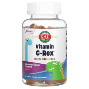 KAL Vitamin C-Rex Kids' Gummies Orange 60 Gummies 021245973553