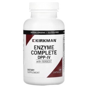 Kirkman Labs Enzyme Complete DPP-IV With ISOGEST 180 Capsules 812325025060