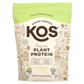 KOS Organic Plant Protein Chocolate Chip Mint 1.2 lb (546 g) 850015510885