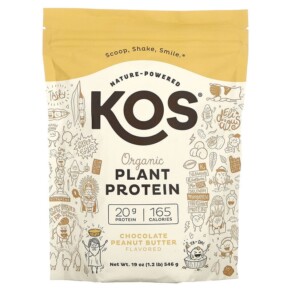 KOS Organic Plant Protein Chocolate Peanut Butter 1.2 lb (546 g) 850015510892