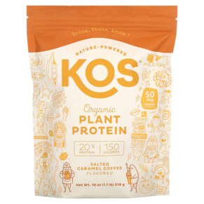 KOS Organic Plant Protein Salted Caramel Coffee 1.1 lb (518 g) 850015510915
