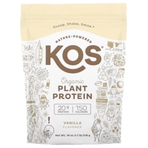 KOS Organic Plant Protein Vanilla 1.1 lb (518 g) 850015510878