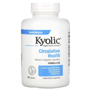 Kyolic Aged Garlic Extract Circulation Health Formula 106 300 Capsules 023542106436