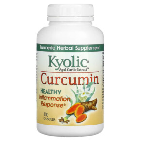 Kyolic Aged Garlic Extract Curcumin 100 Capsules 023542111416