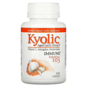 Kyolic Aged Garlic Extract Immune Formula 103 100 Capsules 023542103411