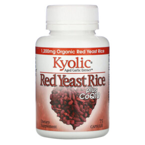Kyolic Aged Garlic Extract Red Yeast Rice Plus CoQ10 75 Capsules 023542114417