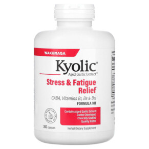 Kyolic Aged Garlic Extract Stress & Fatigue Relief Formula 101 300 Capsules 023542101431