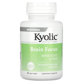 Kyolic Brain Focus 60 Vegetarian Caplets 023542352611