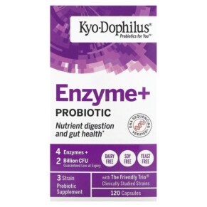 Kyolic Kyo-Dophilus Enzyme+ Probiotic 2 Billion CFU 120 Capsules 023542602426