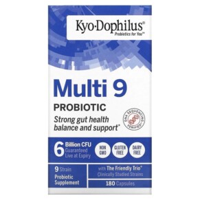 Kyolic Kyo-Dophilus Multi 9 Probiotic 6 Billion CFU 180 Capsules 023542610421