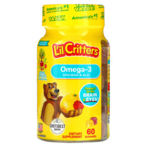 L'il Critters Omega-3 Zesty Raspberry-Lemonade 60 Gummies 027917014265