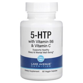 Lake Avenue Nutrition 5-HTP with Vitamin B6 & Vitamin C 60 Veggie Capsules 898220015566