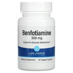 Lake Avenue Nutrition Benfotiamine 300 mg 30 Veggie Capsules 898220020126