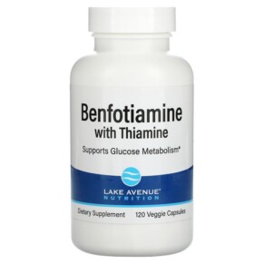 Lake Avenue Nutrition Benfotiamine with Thiamine 250 mg 120 Veggie Capsules 898220020096