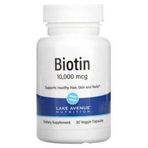 Lake Avenue Nutrition Biotin 10.000 mcg 30 Veggie Capsules 898220017133
