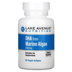 Lake Avenue Nutrition DHA from Marine Algae 200 mg 60 Veggie Softgels 898220014118