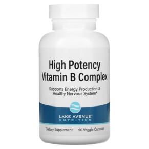 Lake Avenue Nutrition High Potency Vitamin B Complex 90 Veggie Capsules 898220020904