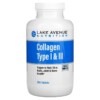 Lake Avenue Nutrition Hydrolyzed Collagen Type I & III 1.000 mg 365 Tablets 898220015559