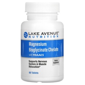 Lake Avenue Nutrition Magnesium Bisglycinate Chelate with TRAACS 100 mg 60 Tablets 898220016723
