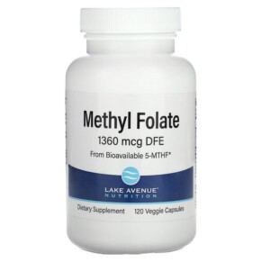 Lake Avenue Nutrition Methyl Folate 1.360 mcg 120 Veggie Capsules 898220016778