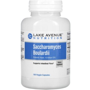 Lake Avenue Nutrition Saccharomyces Boulardii Probiotic Yeast 10 Billion CFU 180 Veggie Capsules 898220014217