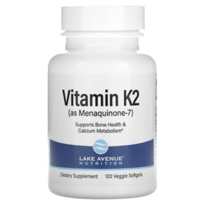 Lake Avenue Nutrition Vitamin K2 (as Menaquinone-7) 50 mcg 120 Veggie Softgels 898220015504