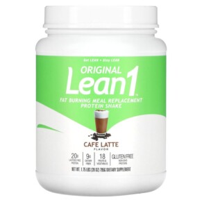 Lean1 Original Fat Burning Meal Replacement Protein Shake Cafe Latte 1.75 lbs (795 g) 810033013423