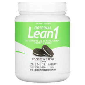 Lean1 Original Fat Burning Meal Replacement Protein Shake Cookies & Cream 1.98 lb (900 g) 810033010552