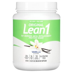 Lean1 Original Fat Burning Meal Replacement Protein Shake Vanilla 1.7 lbs (780 g) 810033010828